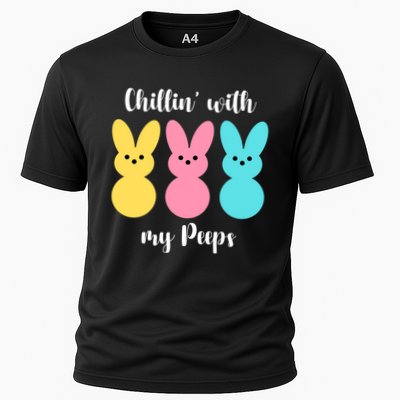 Chillin With My Peeps Easter Bunny Funny Cute Performance Shirt