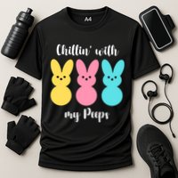 Chillin With My Peeps Easter Bunny Funny Cute Cooling Performance Crew T-Shirt