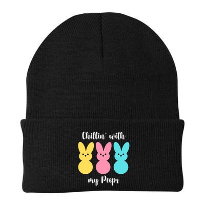 Chillin With My Peeps Easter Bunny Funny Cute Beanie