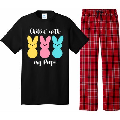 Chillin With My Peeps Easter Bunny Funny Cute Pajama Set