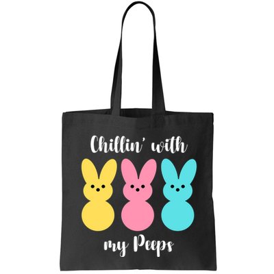 Chillin With My Peeps Easter Bunny Funny Cute Bag
