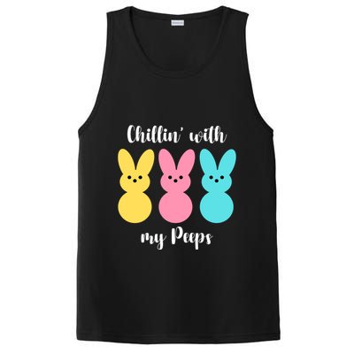 Chillin With My Peeps Easter Bunny Funny Cute PosiCharge Competitor Tank