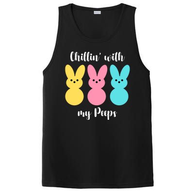 Chillin With My Peeps Easter Bunny Funny Cute PosiCharge Competitor Tank