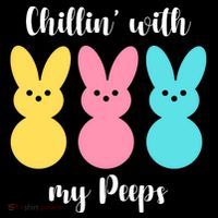 Chillin With My Peeps Easter Bunny Funny Cute Toddler Sweatshirt