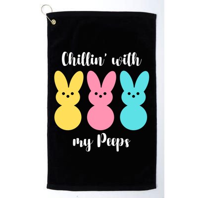 Chillin With My Peeps Easter Bunny Funny Cute Golf Towel