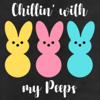 Chillin With My Peeps Easter Bunny Funny Cute Golf Towel