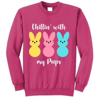 Chillin With My Peeps Easter Bunny Funny Cute Sweatshirt