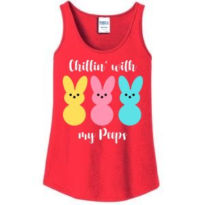 Chillin With My Peeps Easter Bunny Funny Cute Ladies Essential Tank