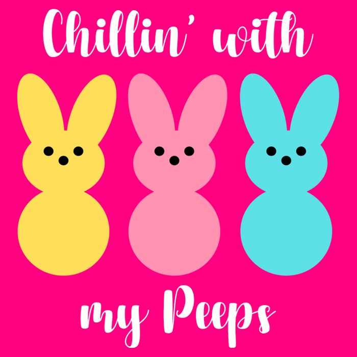 Chillin With My Peeps Easter Bunny Funny Cute Toddler T-Shirt