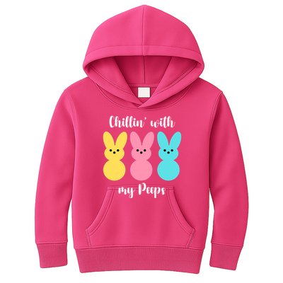 Chillin With My Peeps Easter Bunny Funny Cute Kids Hoodie