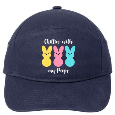 Chillin With My Peeps Easter Bunny Funny Cute 7-Panel Snapback Hat