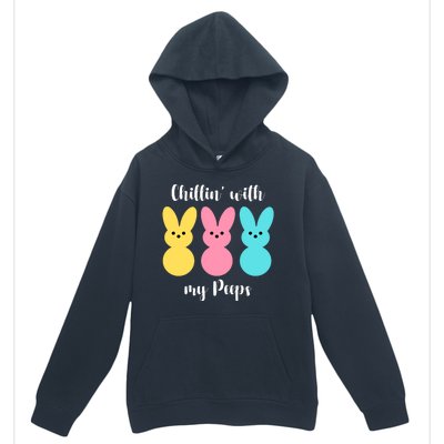 Chillin With My Peeps Easter Bunny Funny Cute Urban Pullover Hoodie