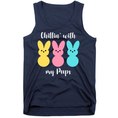 Chillin With My Peeps Easter Bunny Funny Cute Tank Top