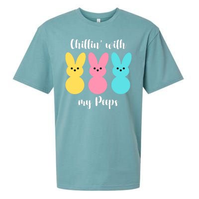 Chillin With My Peeps Easter Bunny Funny Cute Sueded Cloud Jersey T-Shirt