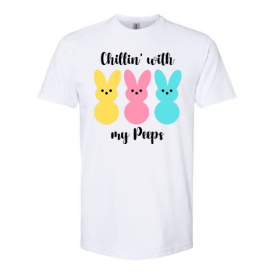 Chillin With My Peeps Easter Bunny Funny Cute Softstyle® CVC T-Shirt