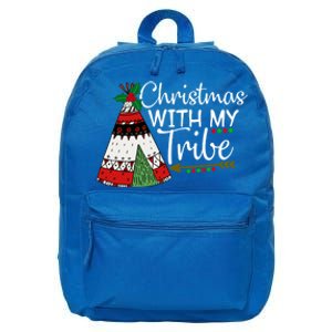 Christmas With My Tribe Red Plaid Family Matching Outfit Great Gift 16 in Basic Backpack