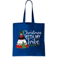 Christmas With My Tribe Red Plaid Family Matching Outfit Great Gift Tote Bag