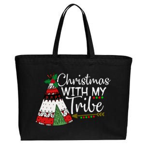 Christmas With My Tribe Red Plaid Family Matching Outfit Great Gift Cotton Canvas Jumbo Tote