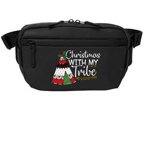 Christmas With My Tribe Red Plaid Family Matching Outfit Great Gift Crossbody Pack