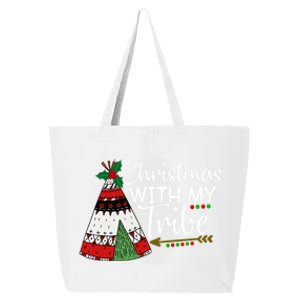 Christmas With My Tribe Red Plaid Family Matching Outfit Great Gift 25L Jumbo Tote