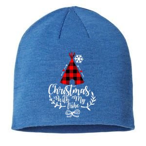 Christmas With My Tribe Red Plaid Family Matching Outfit Meaningful Gift Sustainable Beanie