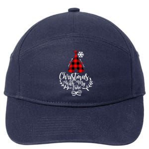 Christmas With My Tribe Red Plaid Family Matching Outfit Meaningful Gift 7-Panel Snapback Hat