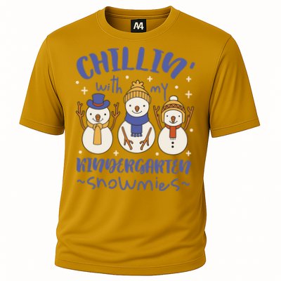 Chillin With My Kindergarten Snowmies Cute Winter Performance Shirt