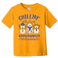 Chillin With My Kindergarten Snowmies Cute Winter Toddler T-Shirt