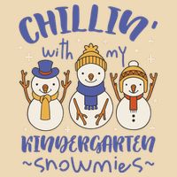 Chillin With My Kindergarten Snowmies Cute Winter Drawstring Bag