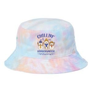 Chillin With My Kindergarten Snowmies Cute Winter Tie Dye Newport Bucket Hat