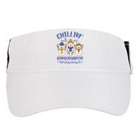 Chillin With My Kindergarten Snowmies Cute Winter Adult Drive Performance Visor