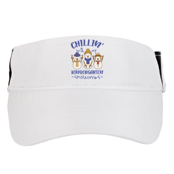 Chillin With My Kindergarten Snowmies Cute Winter Adult Drive Performance Visor