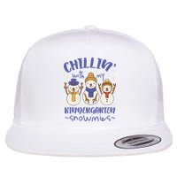 Chillin With My Kindergarten Snowmies Cute Winter Flatbill Hat