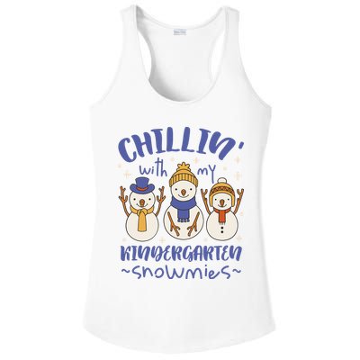 Chillin With My Kindergarten Snowmies Cute Winter Ladies PosiCharge Competitor Racerback Tank