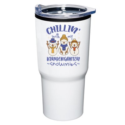 Chillin With My Kindergarten Snowmies Cute Winter Tumbler