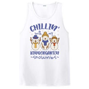 Chillin With My Kindergarten Snowmies Cute Winter PosiCharge Competitor Tank