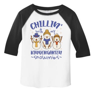 Chillin With My Kindergarten Snowmies Cute Winter Toddler Fine Jersey T-Shirt