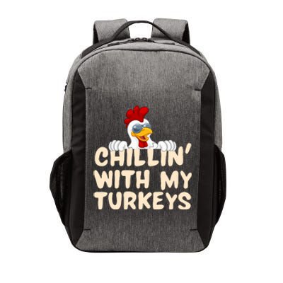 Chillin With My Turkeys Thanksgiving Vector Backpack