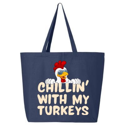 Chillin With My Turkeys Thanksgiving 25L Jumbo Tote