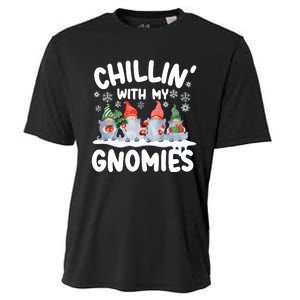 Chillin With My Gnomies Funny Christmas Cooling Performance Crew T-Shirt