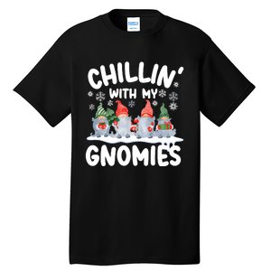 Chillin With My Gnomies Funny Christmas Tall T-Shirt