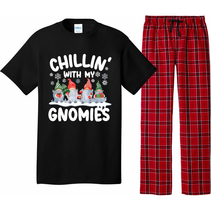 Chillin With My Gnomies Funny Christmas Pajama Set