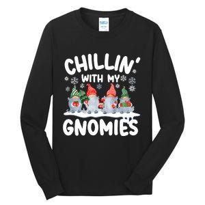 Chillin With My Gnomies Funny Christmas Tall Long Sleeve T-Shirt