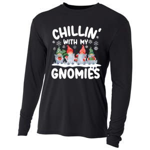 Chillin With My Gnomies Funny Christmas Cooling Performance Long Sleeve Crew