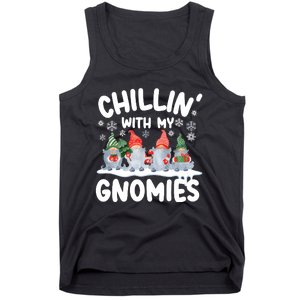 Chillin With My Gnomies Funny Christmas Tank Top