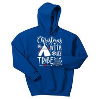 Christmas With My Tribe Red Plaid Family Matching Outfit Gift Kids Hoodie