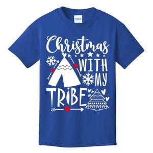 Christmas With My Tribe Red Plaid Family Matching Outfit Gift Kids T-Shirt