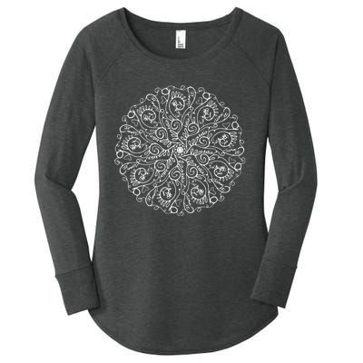 Curse Word Mandala Women's Perfect Tri Tunic Long Sleeve Shirt