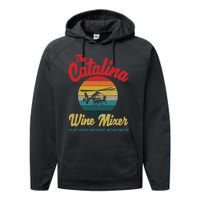 Catalina Wine Mixer Vintage Retro Distressed Performance Fleece Hoodie