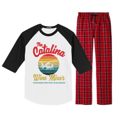 Catalina Wine Mixer Vintage Retro Distressed Raglan Sleeve Pajama Set